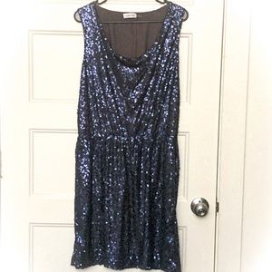 Large Calvin Klein Blue Sequins Dress